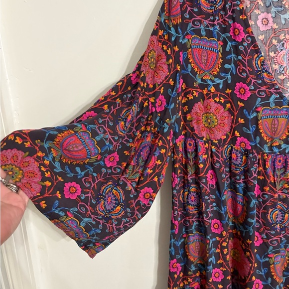 Natural Life Charlotte Midi Dress  Sz Medium Bell Sleeve NWOT - Picture 6 of 10